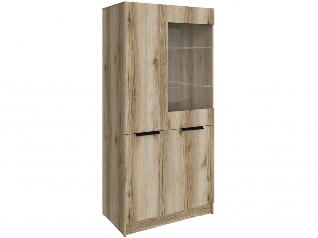Шкаф Мадрид (0,9) с 1 витриной, Дуб делано фото