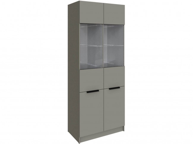 Шкаф Мадрид (0,9) с 2 витринами, Мокко фото