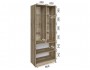 Шкаф Мадрид (0,9) с 2 витринами, Дуб делано распродажа