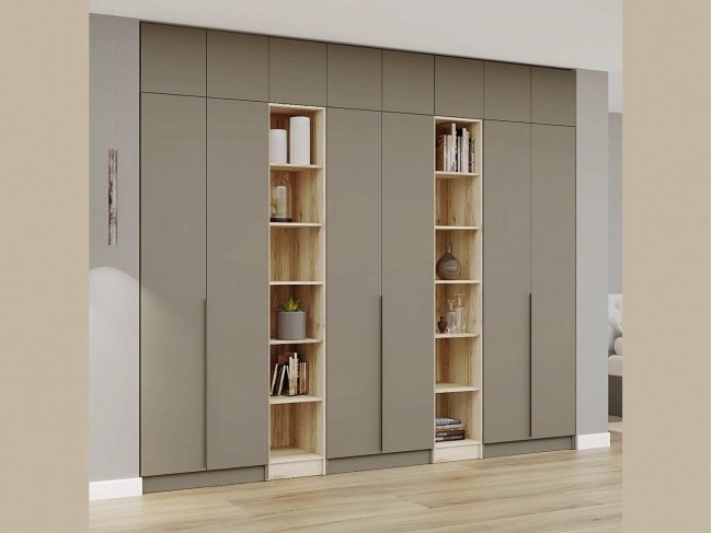 Шкаф Мадрид, композиция 25, Дуб делано/Мокко фото