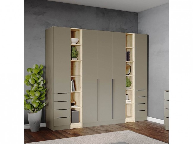 Шкаф Мадрид, композиция 26, Дуб делано/Мокко фото