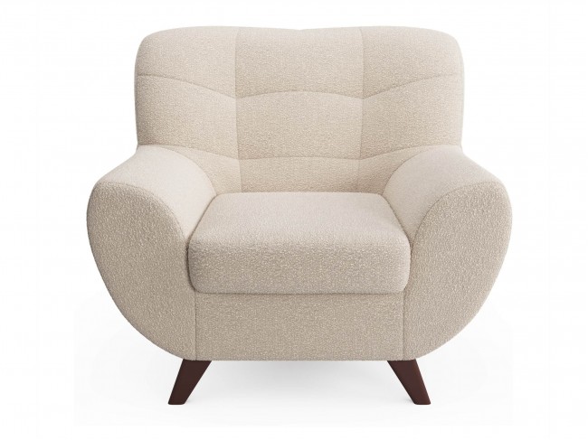 Дизайнерское мягкое кресло Lotus букле айвори фото