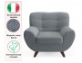 Дизайнерское мягкое кресло Lotus букле базальт фото