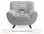 Дизайнерское мягкое кресло Lotus букле светло-серый распродажа