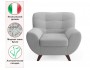 Дизайнерское мягкое кресло Lotus букле светло-серый фото