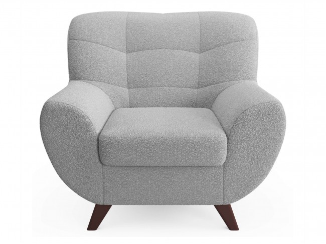 Дизайнерское мягкое кресло Lotus букле светло-серый фото