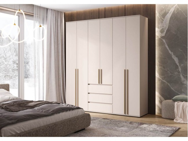 Шкаф 6-ти створчатый Норд, Кашемир (золото) фото