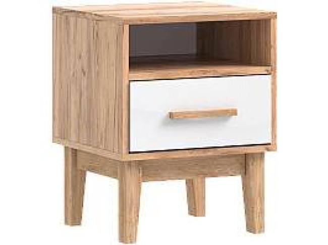 Тумбы прикроватные Кельн (2 шт), Крафт золотой/Белый глянец фото