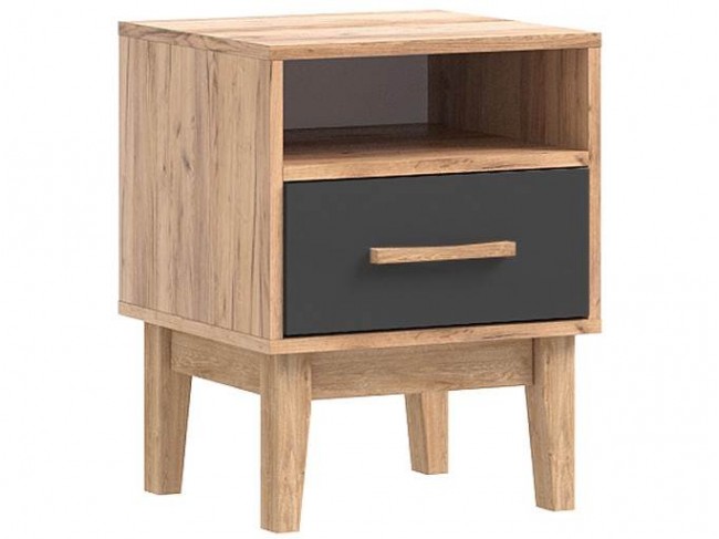 Тумбы прикроватные Кельн (2 шт), Крафт золотой/Графит фото