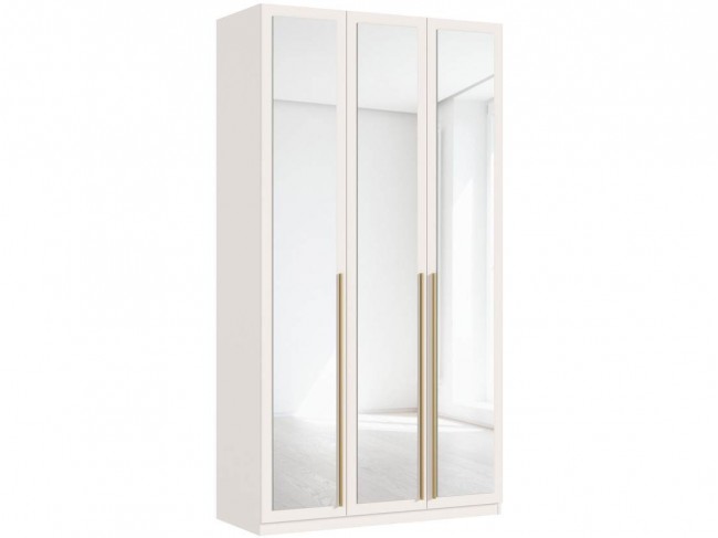 Шкаф 3-х створчатый Ларго (1200) 3 зеркала, Кашемир (золото) фото