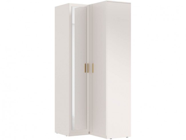 Шкаф угловой Ларго двухдверный (1 зеркало), Кашемир фото