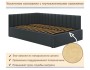 Мягкая кровать Milena 1200 темно-серый маренго с ортопедическим  купить