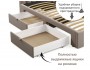 Мягкая кровать-тахта Milena 1200 светло-коричневый мокко с ящика недорого