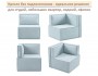 Мягкое дизайнерское кресло-кровать Слайд/Slide мята пастель купить