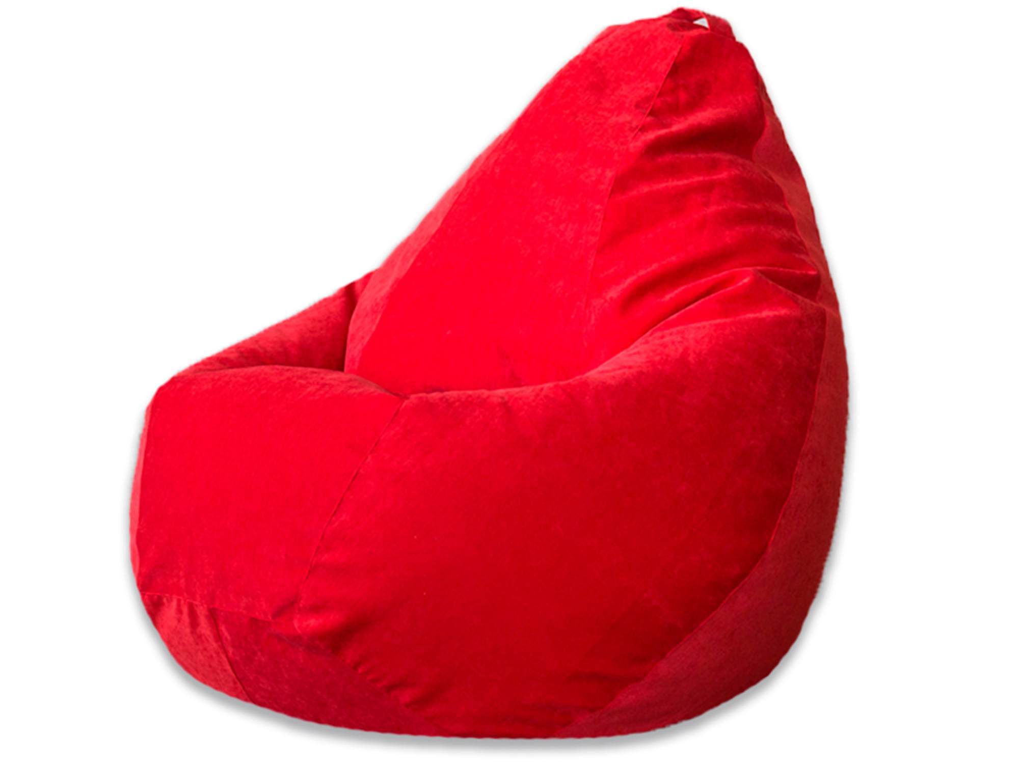 Кресло мешок Аполена (красный микровельвет) XL 125x85