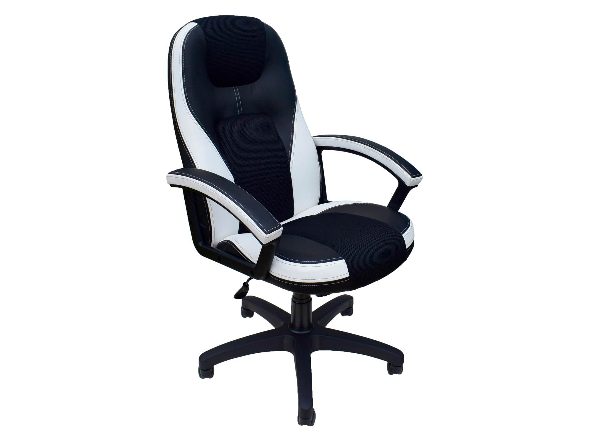 Office Lab Comfort-2082 (кр48) черный/белый (700)